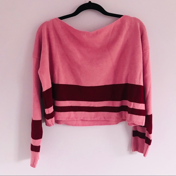 Nasty Gal Pink Off-The-Shoulder Sweater - Picture 7 of 10